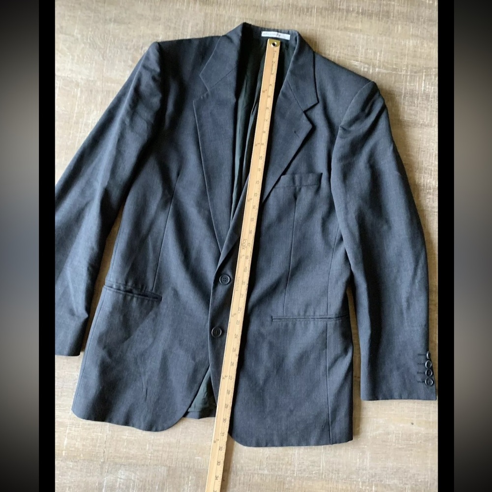 yves saint laurent  YSL  sports coat Suit blazer Mens Size 36R Wool France Gray - Picture 11 of 16